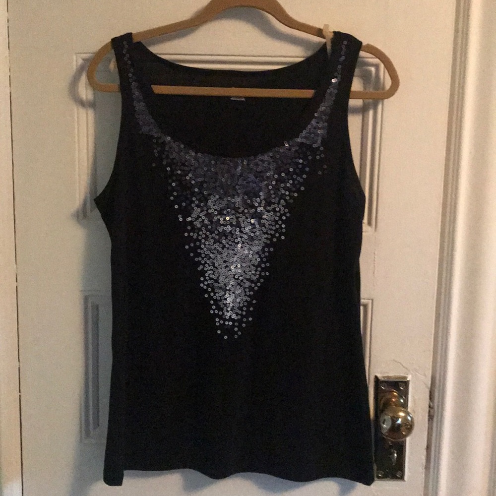 ana a new approach sequins embroidered tank top